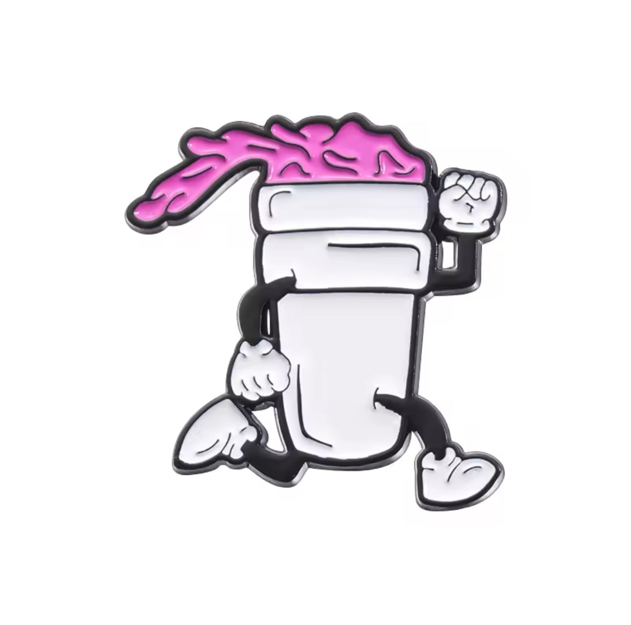 Cartoon Running Lean Drank Pin