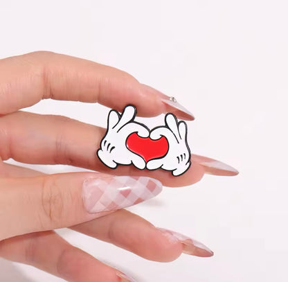 Cartoon Finger Gesture Love You Brooch Enamel Pin